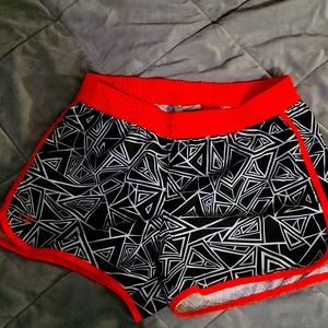 Op Black and White with Coral Trim Shorts